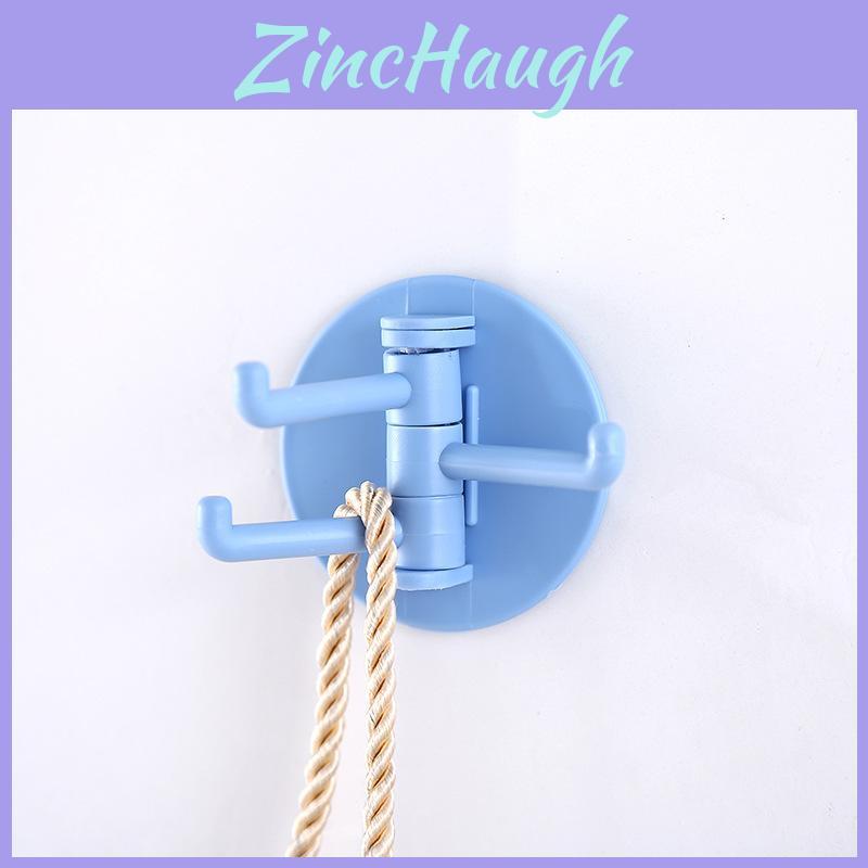 Abs Material Nodrill Sticky Hooks With Multiple Racks For Home Storage And Decor