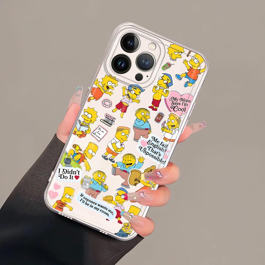 Чехол The S-simpsons для iPhone 17 Pro Max 11 15 XS Max Air 7 8 16 XR 13 Pro 14 Plus 12 Mini Мягкий чехол для телефона