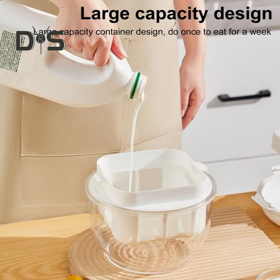 Фильтр для йогурта большой емкости, фильтр для йогурта, сито для молока, мелкоячеистое сито для риса, чая, сока, сито для еды, йогурт за 15-20 часов, прозрачный контейнер