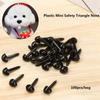 For Teddy Dog Black Mini Stuffed Doll Eyes Plush Doll Eyes Safety Triangle Noses 4.5X5.5MM