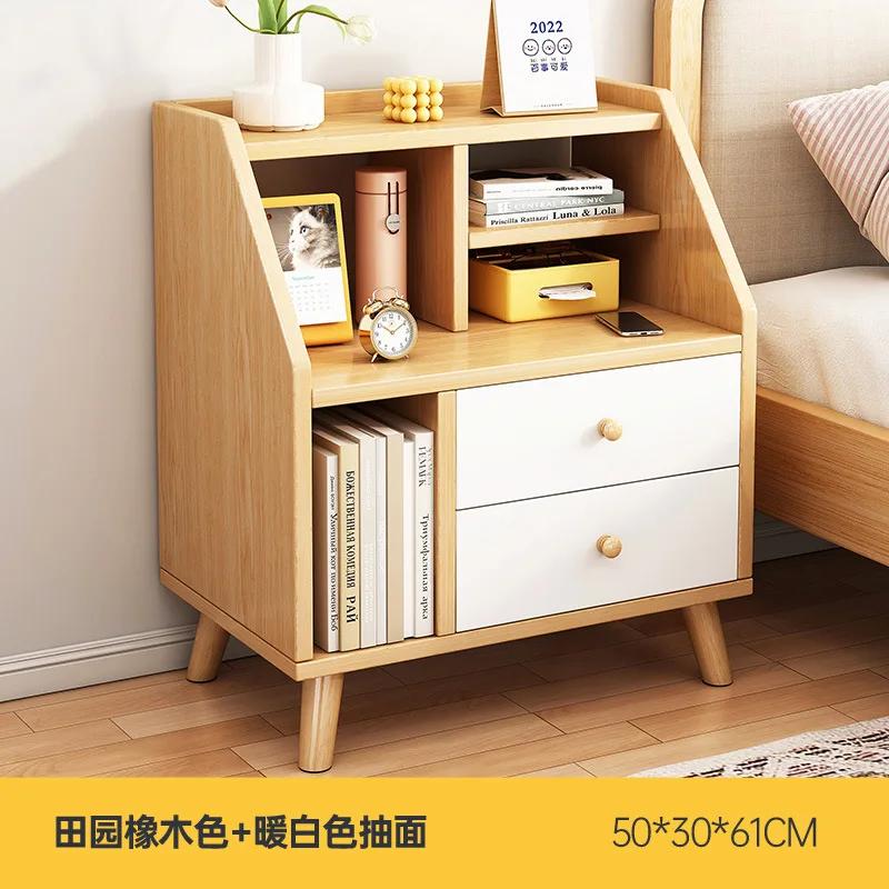 Деревянные небольшие полные тумбочки Mute Unique Модульный прикроватный столик Nordic Wall End Table