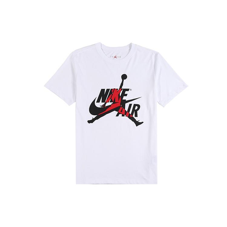 Air Jordan Jumpman Logo Sports short sleeve Men White Men's BV5906-100