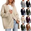 Women's Casual Solid Color Knitted Cardigan V-neck Long Sleeve Sweater Warm Button-down Sweater for Women Soft Comfortable Warm Simple Sweater