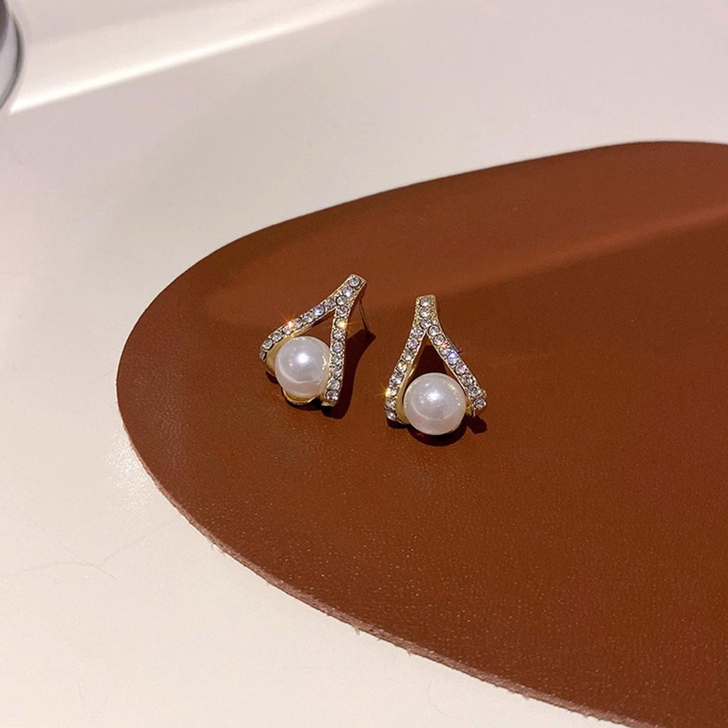 Модные простые индивидуальные серьги с жемчугом и бриллиантами, серьги-капли, серьги-гвоздики, набор сережек-гвоздиков
