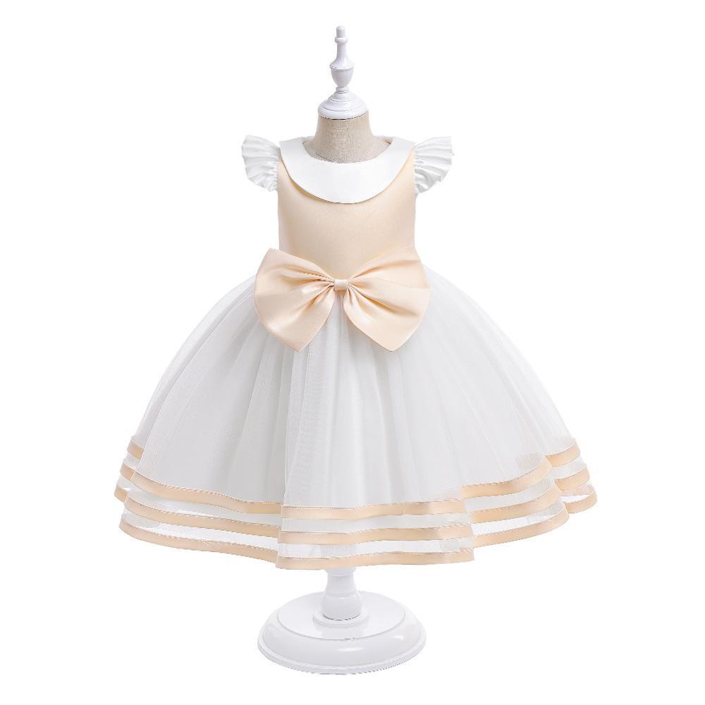 Платье в цветочную полоску для маленьких девочек 3-10 лет, элегантное платье для свадебной вечеринки для маленьких девочек, детское рождественское платье принцессы, детская одежда