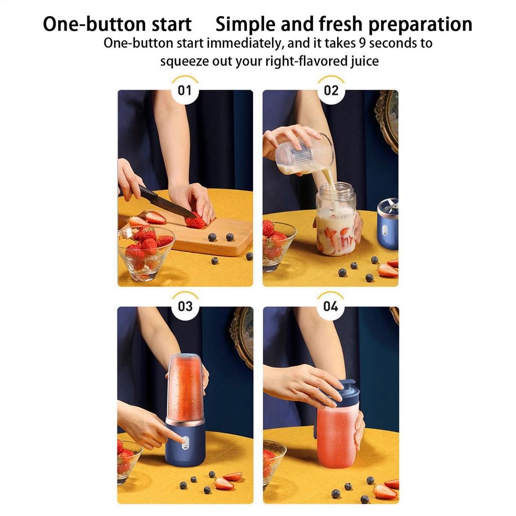 Портативный блендер Электрическая соковыжималка Перезаряжаемые фруктовые миксеры USB Перезаряжаемый смузи Мини-блендер Многофункциональная соковыжималка