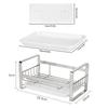 Drain Pan Countertop Scourer Pad Kitchen Storage Tools Sponge Holder Sink Organizer Drainer Rack