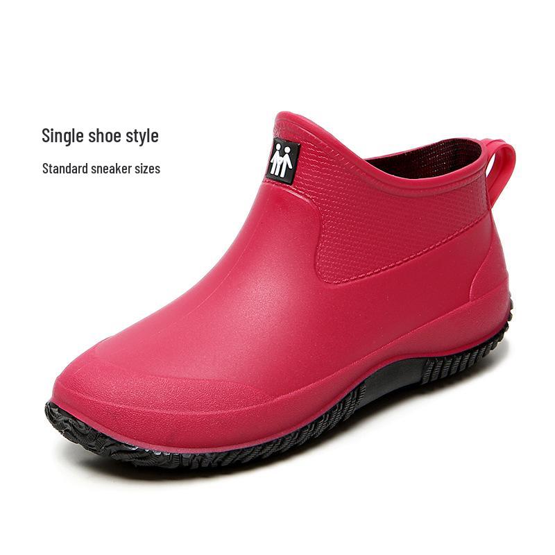 Short Tube Unisex Rain Boots: Lightweight, Waterproof, Low-top Rubber Shoes for Outdoor Use