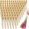 10Pcs Wooden Handle Pig Mane Brushes Thickened Wall Paint Brush  Furniture Painting