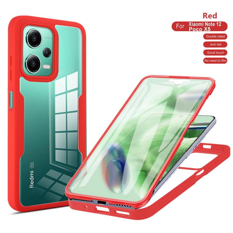 13t 14t For Xiaomi Pro 12t Poco X7 X6 X5 Redmi 14c Note 14 Pro 13 12 11 10 Clear Shockproof Silicone 360 Full Protect Tempered Film Case Cover