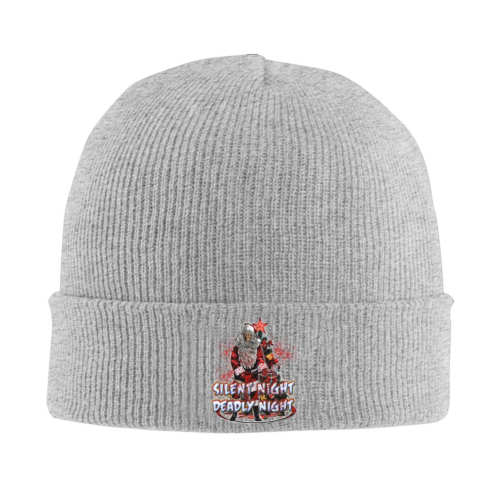 Silent Night Deadly Night silent night Bonnet Hats Beanie Hats Autumn Custom Knit Hat Y2K Unisex Gym Thermal Elastic Cap