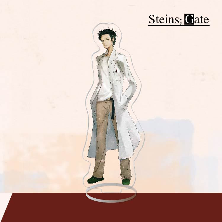 Аниме акриловая подставка фигурка игрушка Steins Gate ПВХ акрил Okabe Rintarou настольная подставка модель игрушка подарок