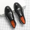 Brock Business Casual Leather Shoes Men's Comfortable Breathable Tassel One Pedal Foot Loafers Men's Series