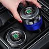 XOWS7 Portable Car Ashtray With LED Light For Skoda Octavia Superb Kodiaq Karoq Fabia Ceramic Liner Smokeless Auto Interior Accessorie