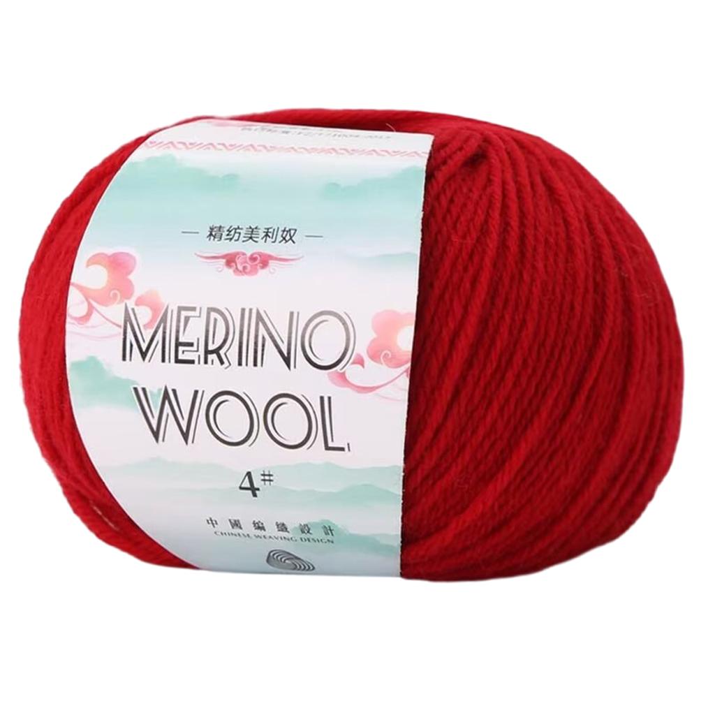 Пряжа из мериносовой шерсти 1,76 унции 134 ярда/моток Мягкая шерстяная пряжа Пряжа для ручного вязания Нить для вязания спицами Вязания крючком Ковров Свитера Шарфа