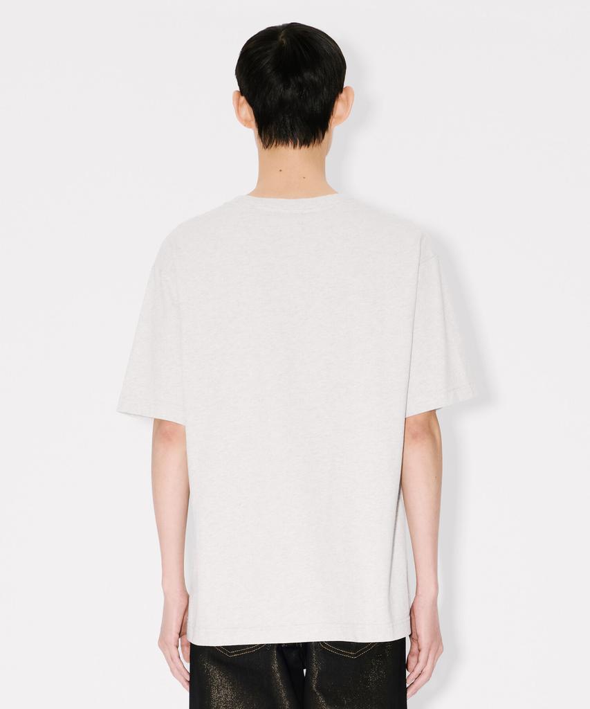 KENZO Men'S Guts Kenzo Wild Tiger Embroidered Oversized Gray Short Sleeve T-Shirt_K265Amt310Lgx