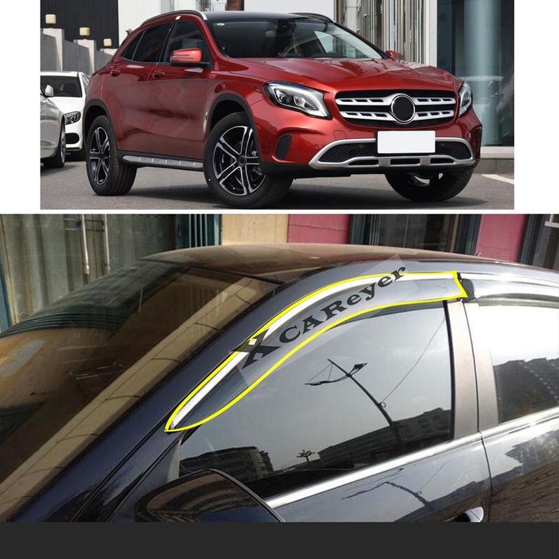 For Mercedes Benz GLA 2015 2016 2017 2018 Car Body Styling Sticker Plastic Window Glass Wind Visor Rain/Sun Guard Vent