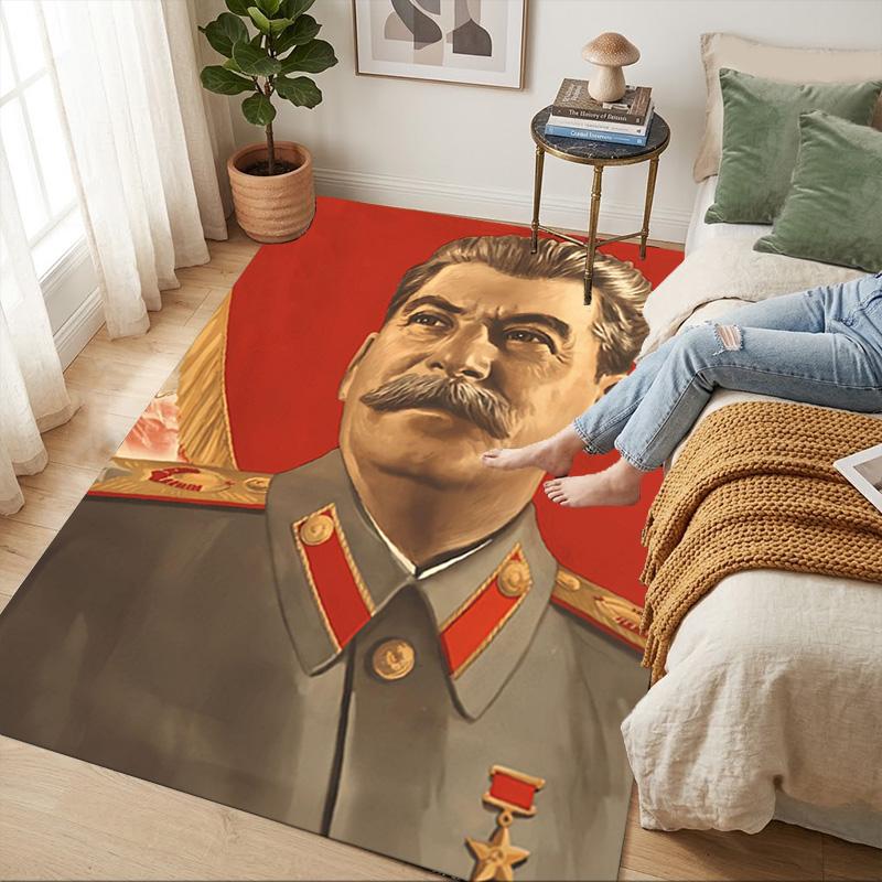 Stalin Portrait Living Room Nonslip Area Rug Soft Carpet For Bedroom Game Playroom Sofa Office Home Decor Doormat Christmas Gift C926298