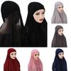 Muslim Chiffon Scarf for Women Fashion Veil Instant Hijab Wrap Headscarf Islam Solid Color Cap Musulman Wrap Scarves
