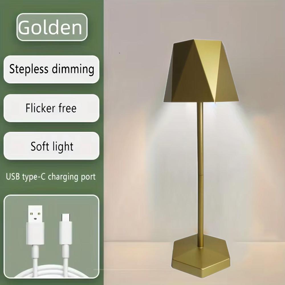 Портативная перезаряжаемая светодиодная настольная лампа, сенсорный выключатель, 3 уровня яркости, диммируемые настольные светильники, бар, клуб, ужин, креативный декор, окружающее освещение