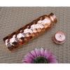 Pure Copper Water Bottle - 1L Hand Made | Diamond Design With Leak-Proof Lid | Ayurvedic Copper For Health Benefits