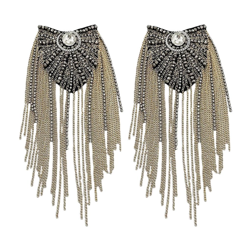 Расшитые бисером наплечные эполеты Ручная работа Наплечные украшения Кисточки Эполеты Аксессуары для одежды Броши на плечи