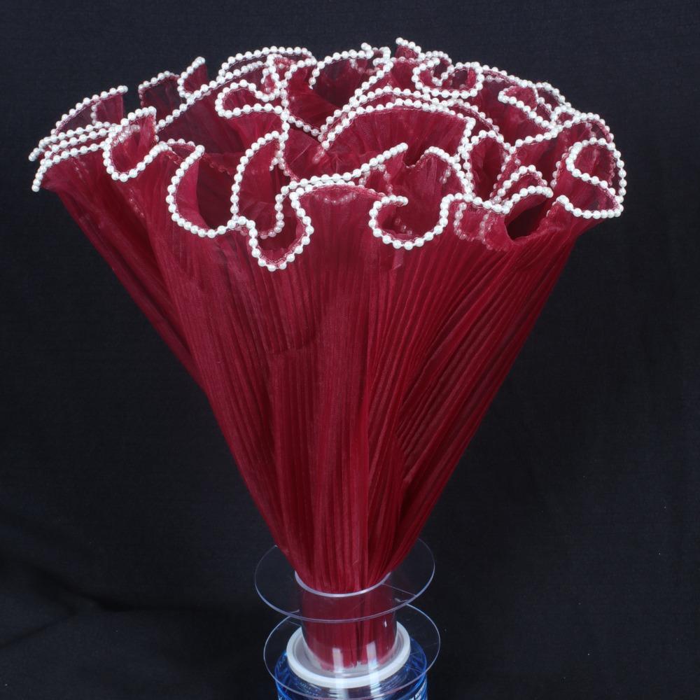 Букет ручной работы, упаковочная ткань для цветов, жемчужное кружево, подарочная упаковочная бумага для свадьбы ко Дню святого Валентина