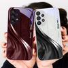 Дерево Шелковистый Серебристый Для Samsung Galaxy Note 10 Plus S20 21 FE S23 Ultra S8 9 A70 72 73 50 51 52 53 Закаленное Стекло Чехол для Телефона