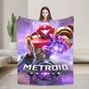 Плед Metroid Hero Теплый Мягкий Забавный Плюшевый Плед для Дивана Кровати Пикника Фланелевая Простыня Покрывало на Кровать