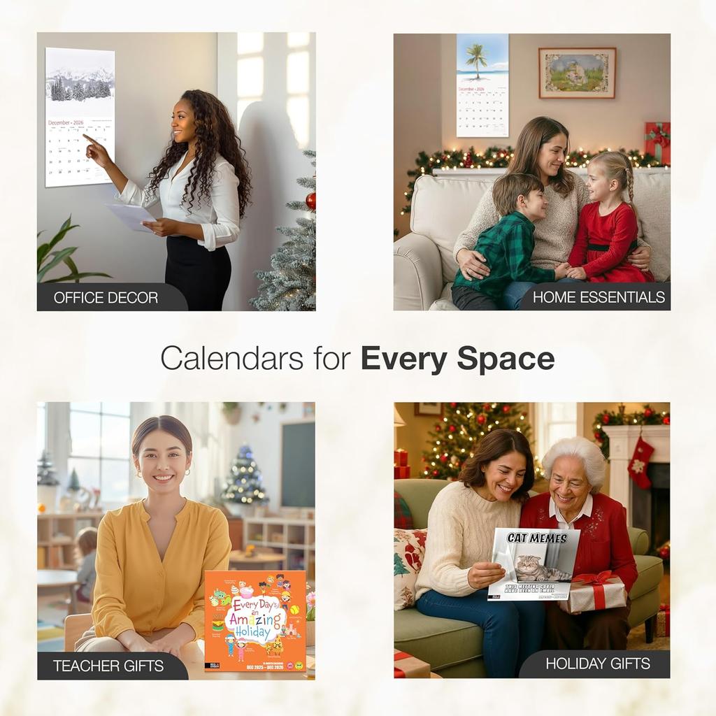 RED EMBER Day of the Dead 2026 Wall Calendar 12 Month | 12" x 24" Open | Thick & Sturdy Paper | Holiday Gift | Día de los Muertos Sugar Skull Art