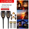 12LED Солнечный Уличный Факел - Имитация Пламени для Декора Двора