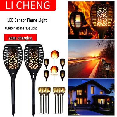 12LED Солнечный Уличный Факел - Имитация Пламени для Декора Двора