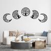 5 Pcs Black Tree Wall Decor Tree of Life Moon Phase Boho Wall Art Aesthetic Hollow-out Farmhouse Hanging Decor for Living Room