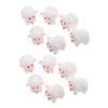 18pcs Miniature Animal Mini Sheep Resin Ornament For Fairy Garden Bonsai Succulent Decor Cake Topper Micro Landscape Accessory