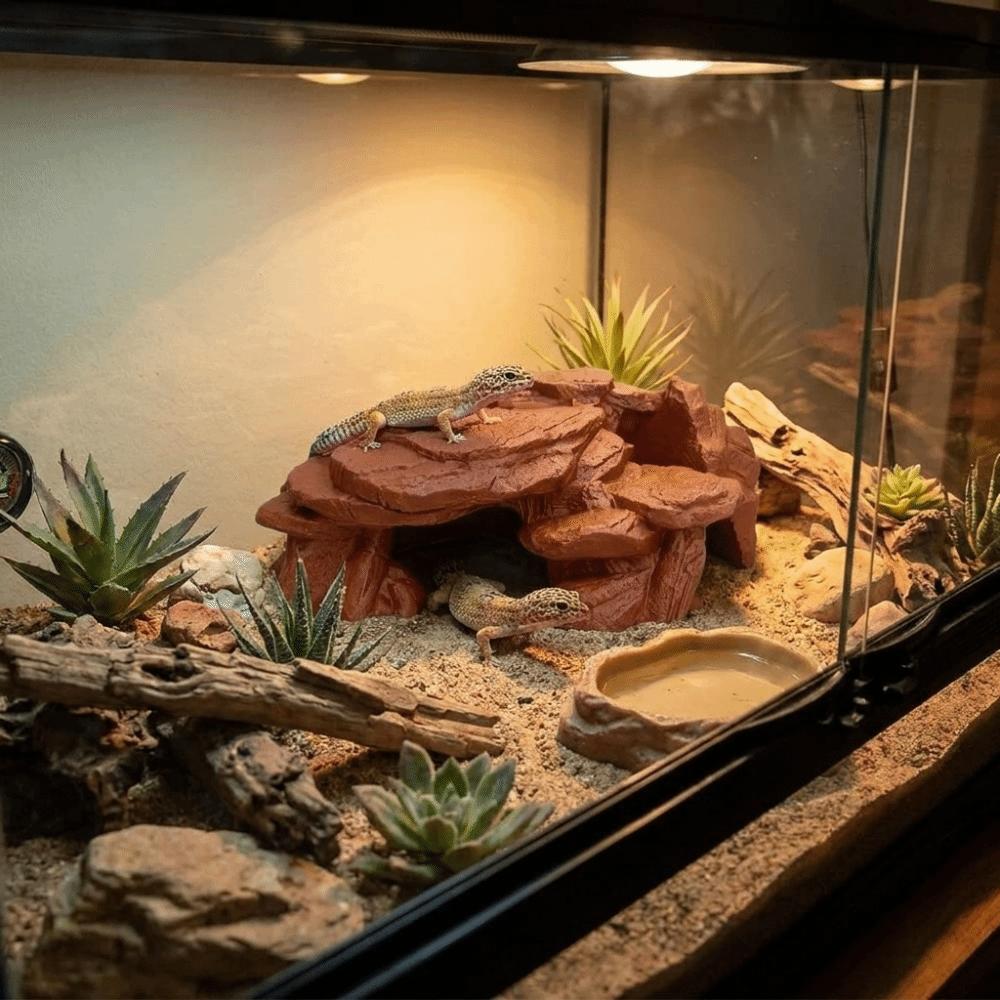 Realistic Texture Fish Tank Rockery Ornaments Reptile Resting Place  Turtle Resting Terrace