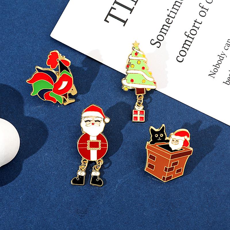 1 шт., милая рождественская елка, веселый мультяшный значок, Рождественская брошь, подарки, одежда для женщин и мужчин