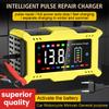 14.6V/12V 6A Car Battery Charger For Lead Acid / Lithium Iron Battery Fast Power Charging 110V/240V Input Universal EU US Plug Pulse Repair 90W