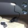 Mini LED Book Lights Eye Protection Reading Lights Clip-On Desk Table Lamp Battery Powered Adjustable Flexible For Bedroom Study