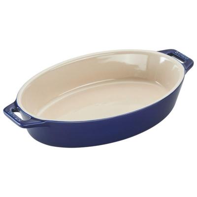 Staub Блюдо Гратан Синий Гранат Керамическое Блюдо для Запекания Духовка Микроволновая печь Безопасно Японское Блюдо "Овальное 23см" [Авторизованный Продукт] 40508-604