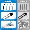 Stainless Steel Straws for 20 oz YETI Tumbler, 4 Pcs Metal Straws Reble with Silicone Tip for 20 oz Stanley Cup and 16 oz Glass Cups(Color 1)