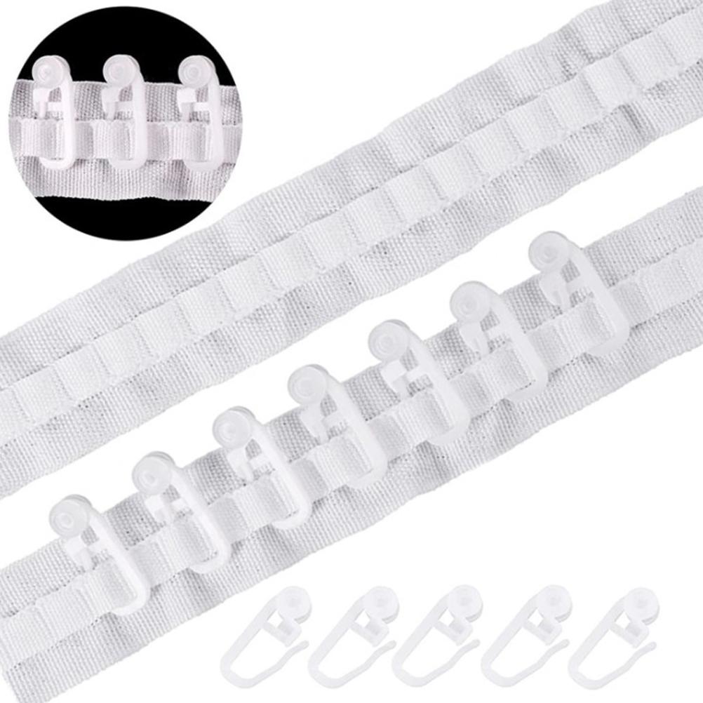 Шторная лента Шторный аксессуар Многоразовая шторная оборка Лента Шнурок для штор Набор для плиссированной головы шторы