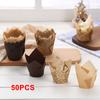 50Pcs/Set Newspaper Style Muffin Cupcake Liner Paper Cups Caissettes Tulip Baking Cup Cake Wrapper Wedding Birthday Party Decor