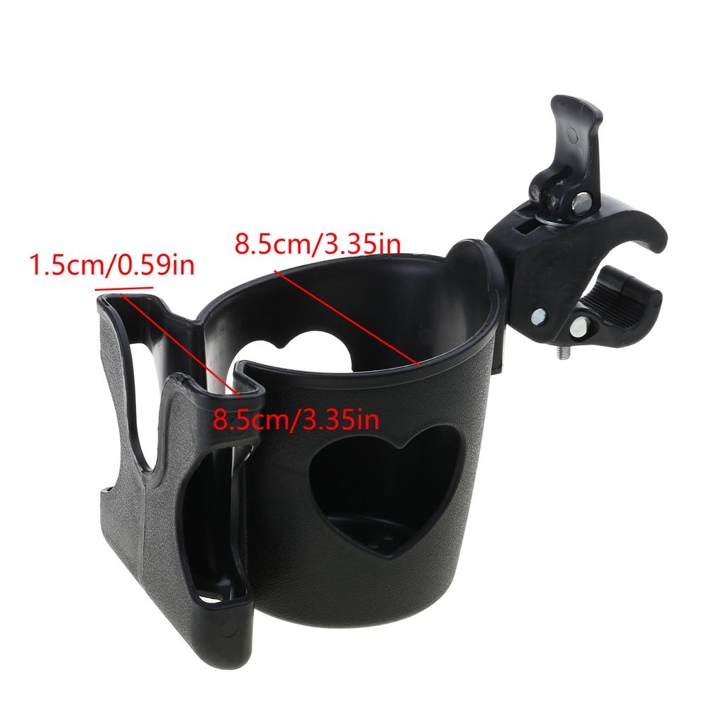 Upgrades Stroller Cup Holder With Phone Slot Adjustable Pushchair Beverage & Smartphone Organize Plastic for Parent