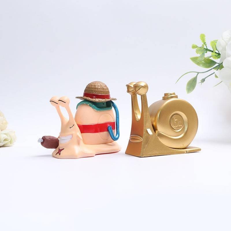 Cute And Colorful Luffy Nika Snail Telephone Bug Collectible Figurine Set