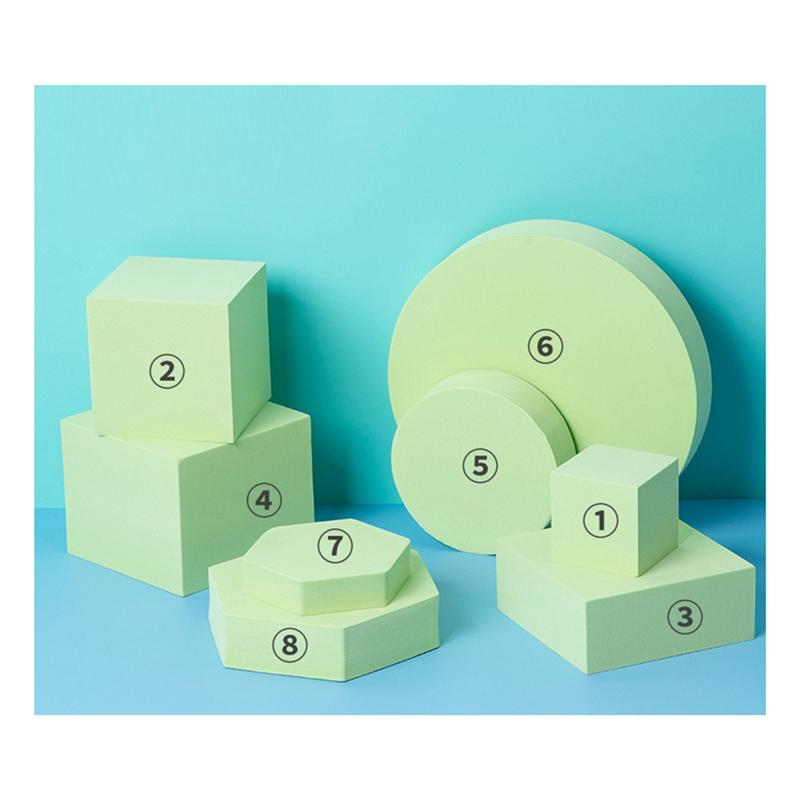 2025 Trend Geometry Photo Props Square Ornaments Jewelry Shooting Props Morandi Color Geometric Decoration Background