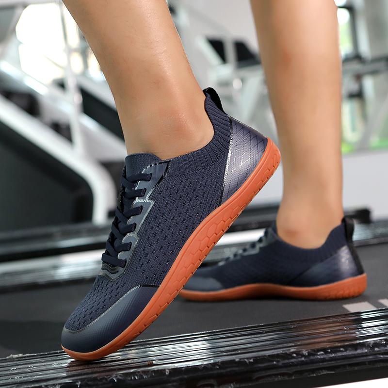 Сетчатые повседневные кроссовки с широким носком, легкие дышащие кроссовки для кросс-тренинга, женские, мужские, нескользящая обувь для ходьбы на плоской подошве
