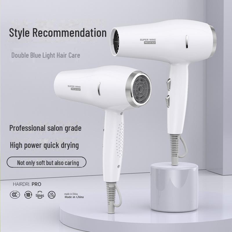 Шестискоростной мощный фен с синим светом для быстрой сушки