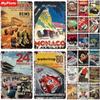 Металлический знак 24 Heures du mans, винтажная табличка, жестяная вывеска, настенный декор для бара, паба, металлические поделки, ретро гоночный автомобиль, постер на заказ