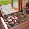 Christmas Printed Square Area Rug Soft Non Slip Floor Carpet For Bedroom Holiday Gift