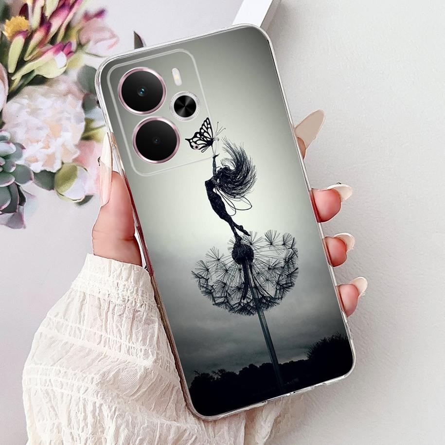 Чехол для Realme 14 5G Чехол-бампер Realme 14T RMX5078 RMX5075 Ударопрочный Силиконовый Мягкий ТПУ Цветочный Бампер Для Realme14 14 T Корпуса Телефона